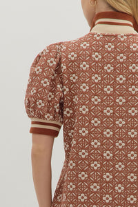 Let's Get It Started Dress - Rust