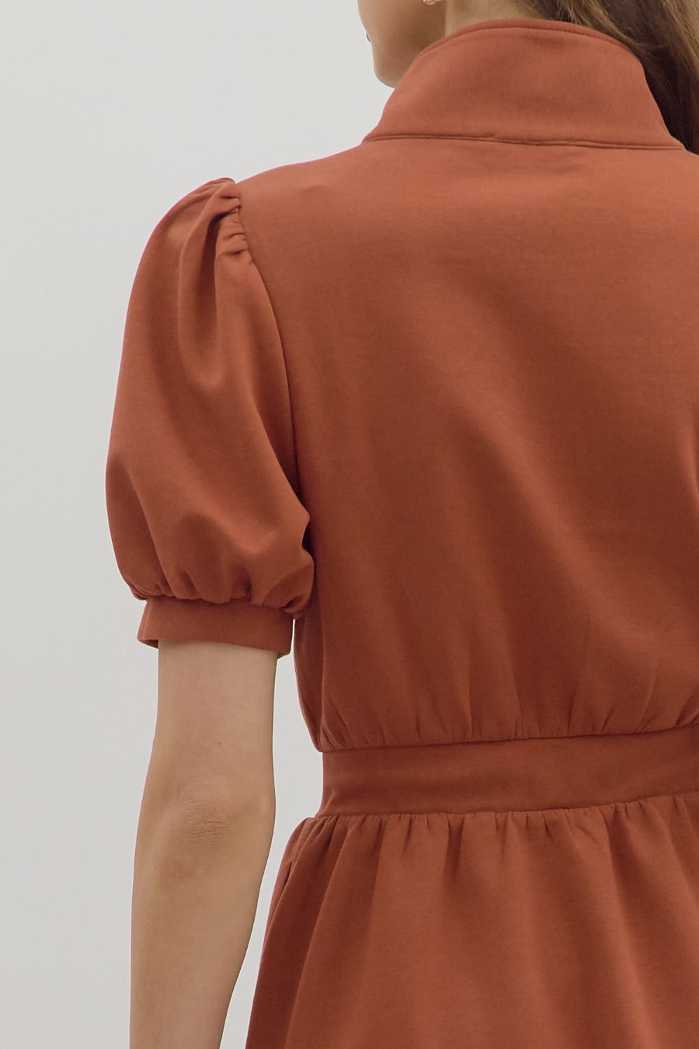 Gone For Good Dress - Rust