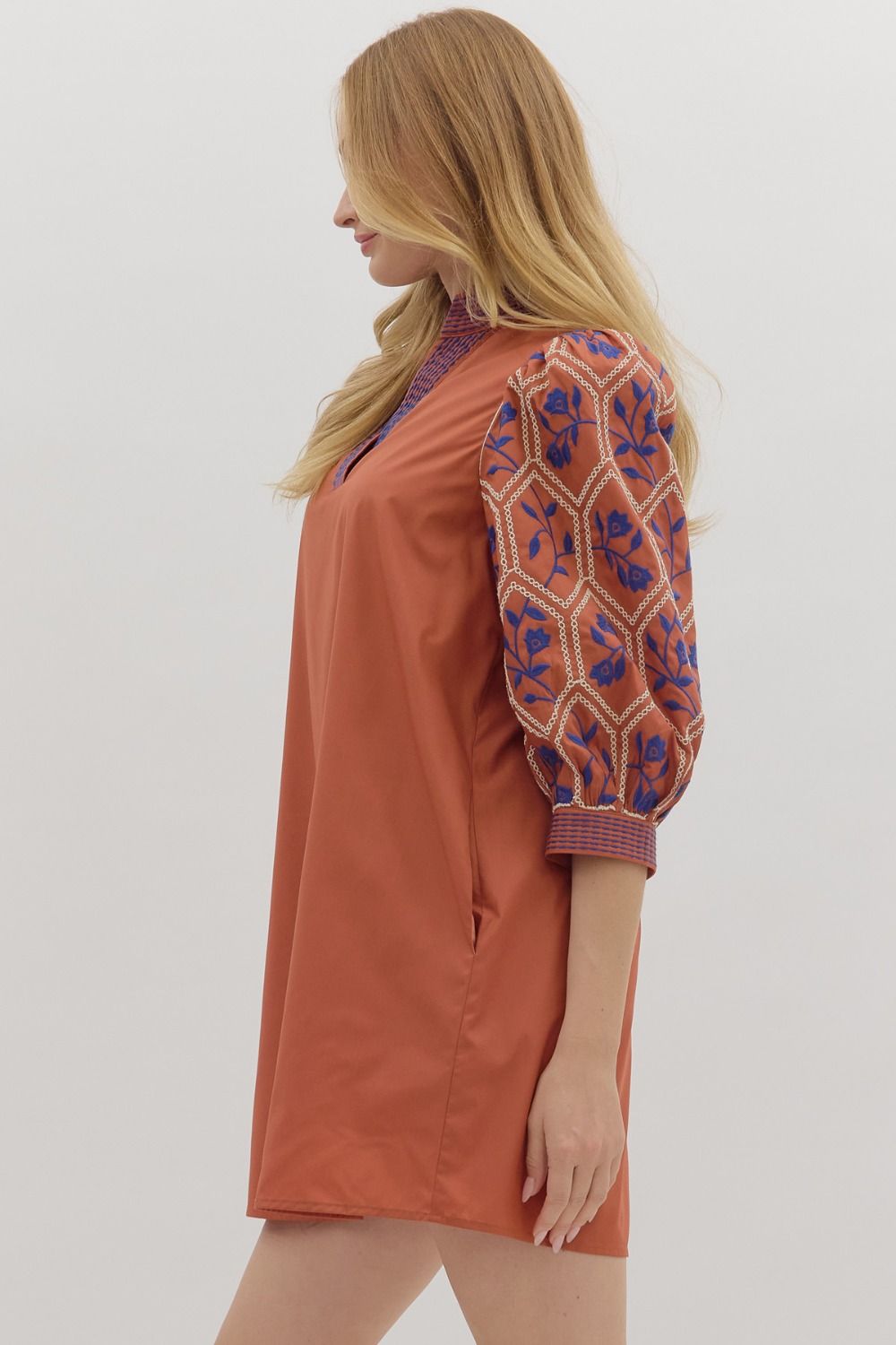 Secret Kept Dress - Rust