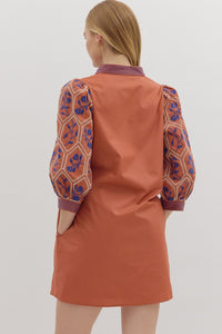 Secret Kept Dress - Rust