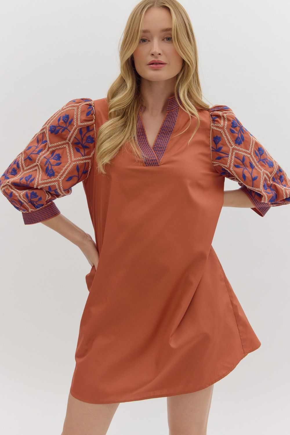 Secret Kept Dress - Rust