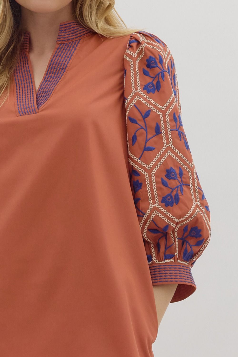 Secret Kept Dress - Rust