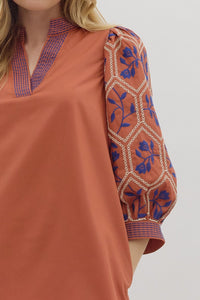 Secret Kept Dress - Rust