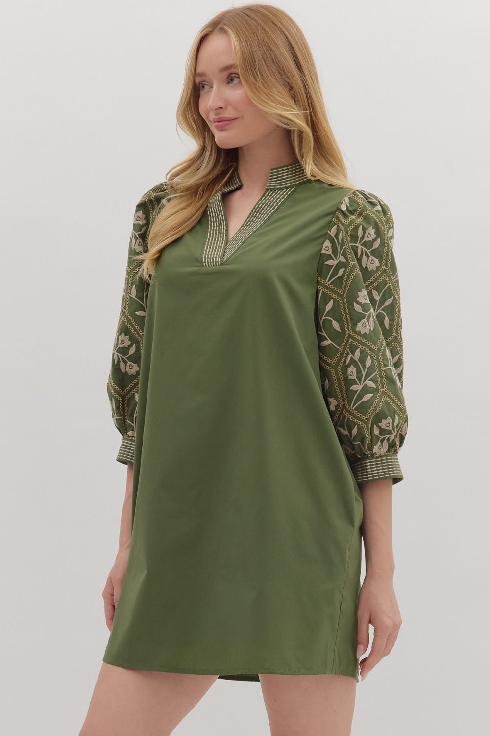 Secret Kept Dress - Olive