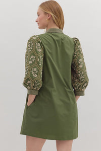 Secret Kept Dress - Olive