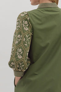 Secret Kept Dress - Olive