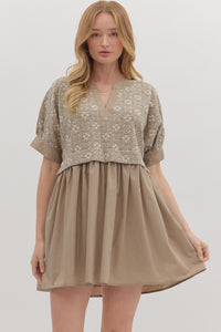 Double The Fun Dress - Mocha