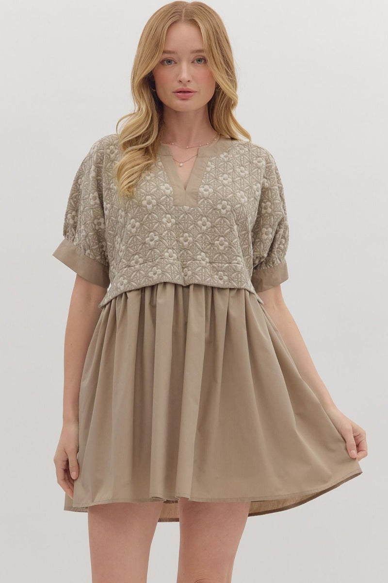 Double The Fun Dress - Mocha