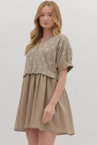 Double The Fun Dress - Mocha