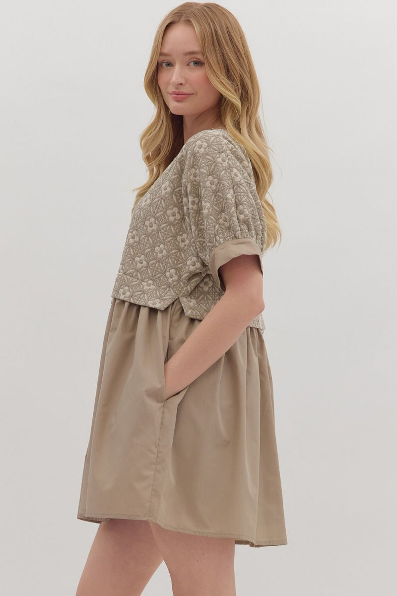 Double The Fun Dress - Mocha