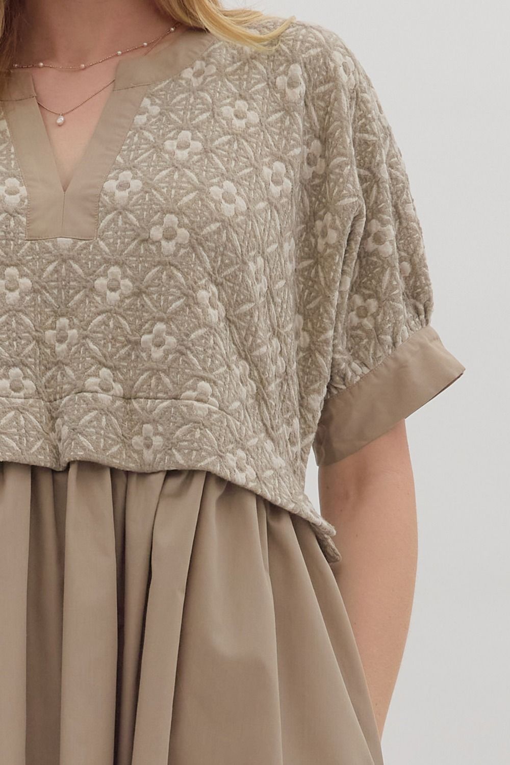 Double The Fun Dress - Mocha