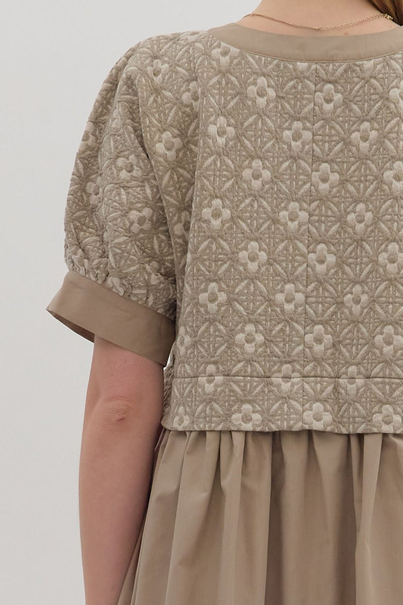 Double The Fun Dress - Mocha