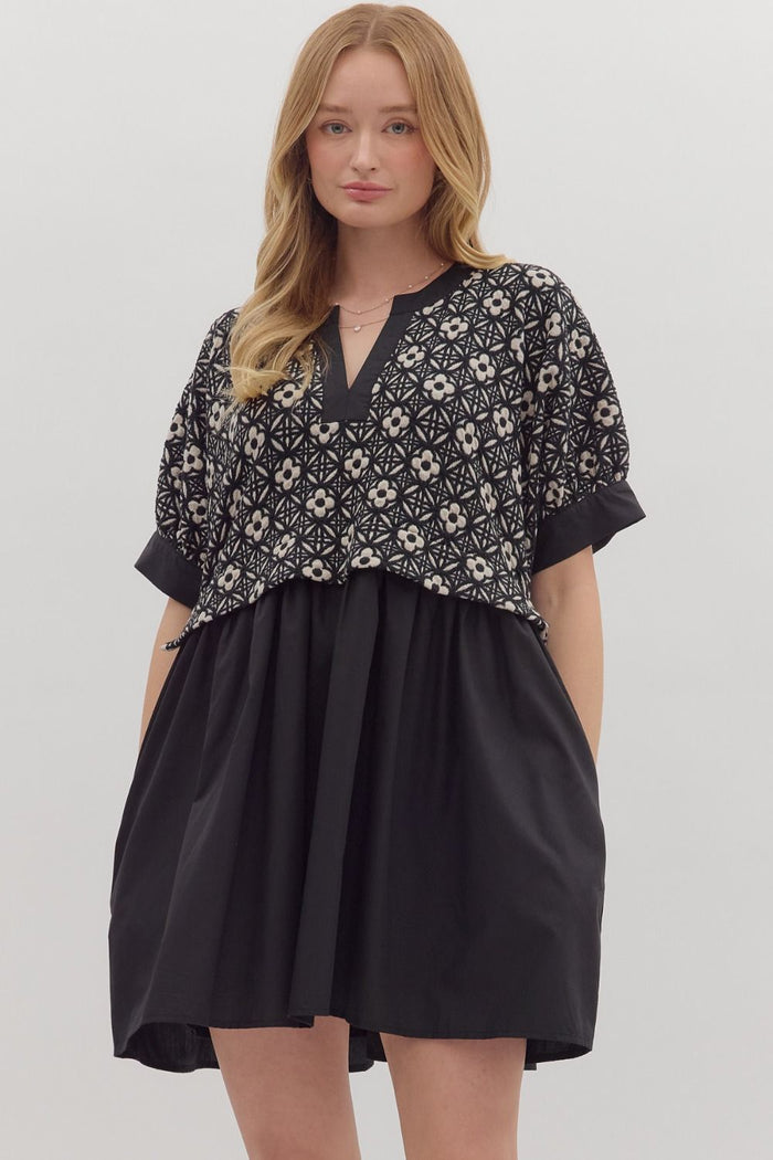 Double The Fun Dress - Black