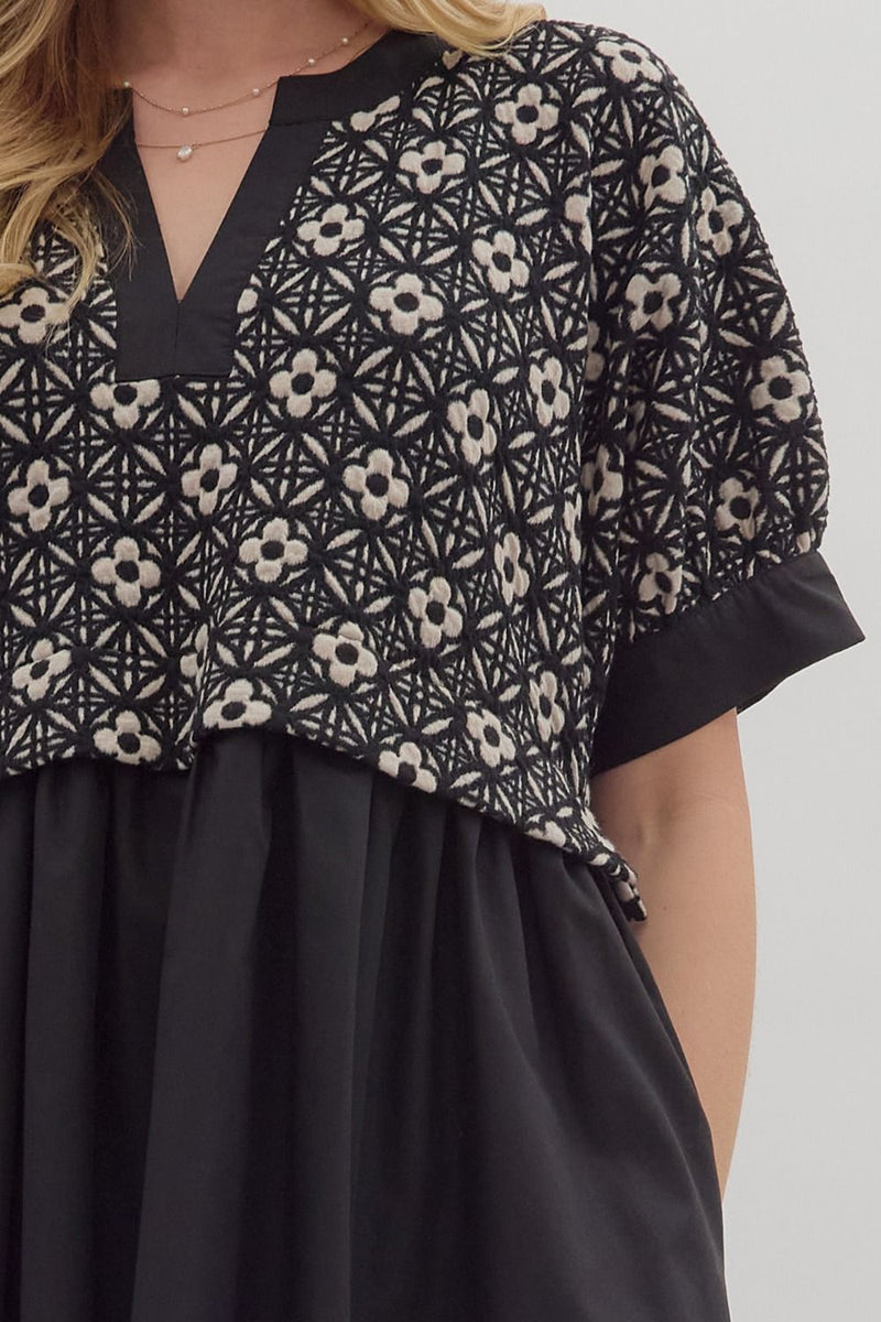 Double The Fun Dress - Black