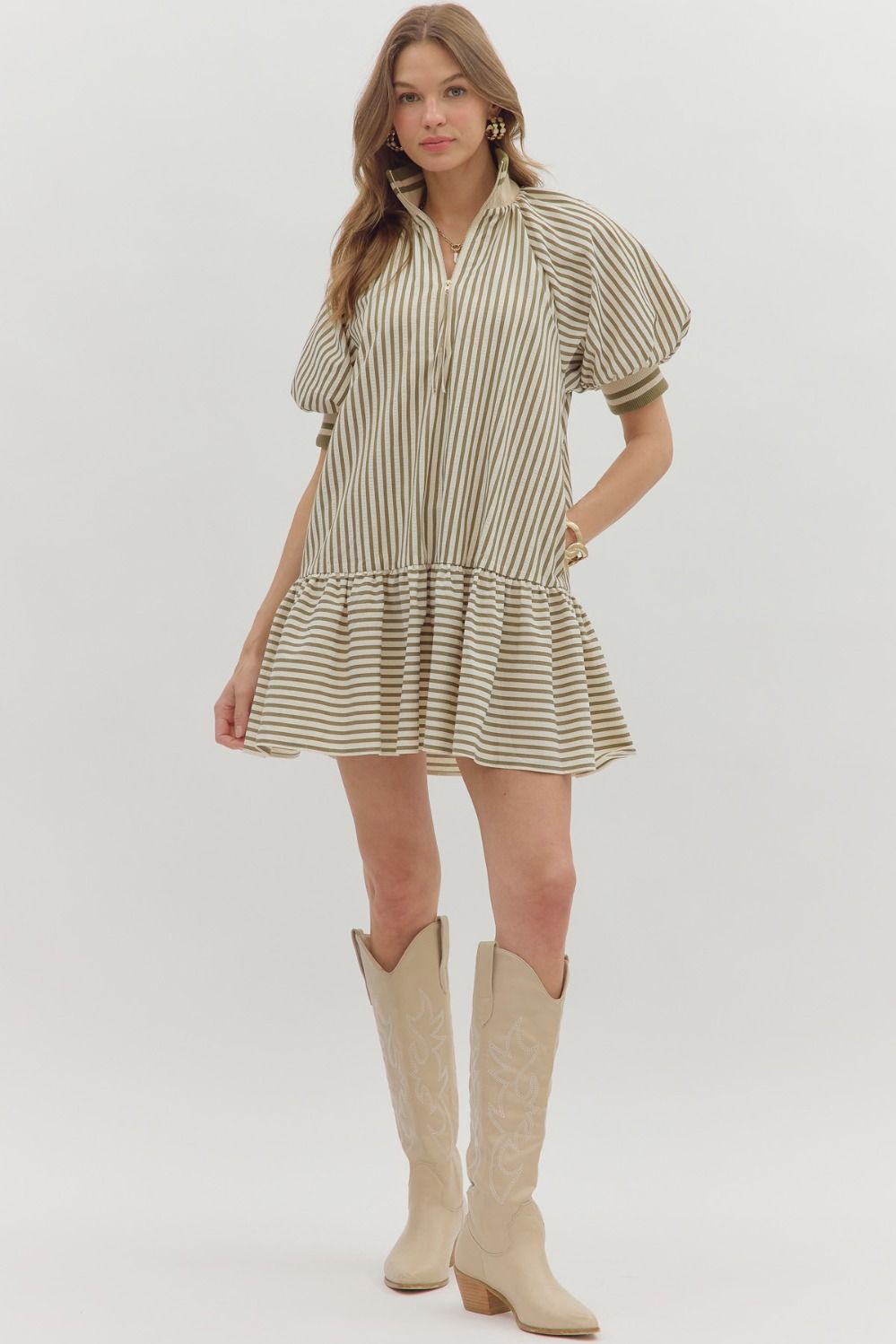 It's In The Books Dress - Olive