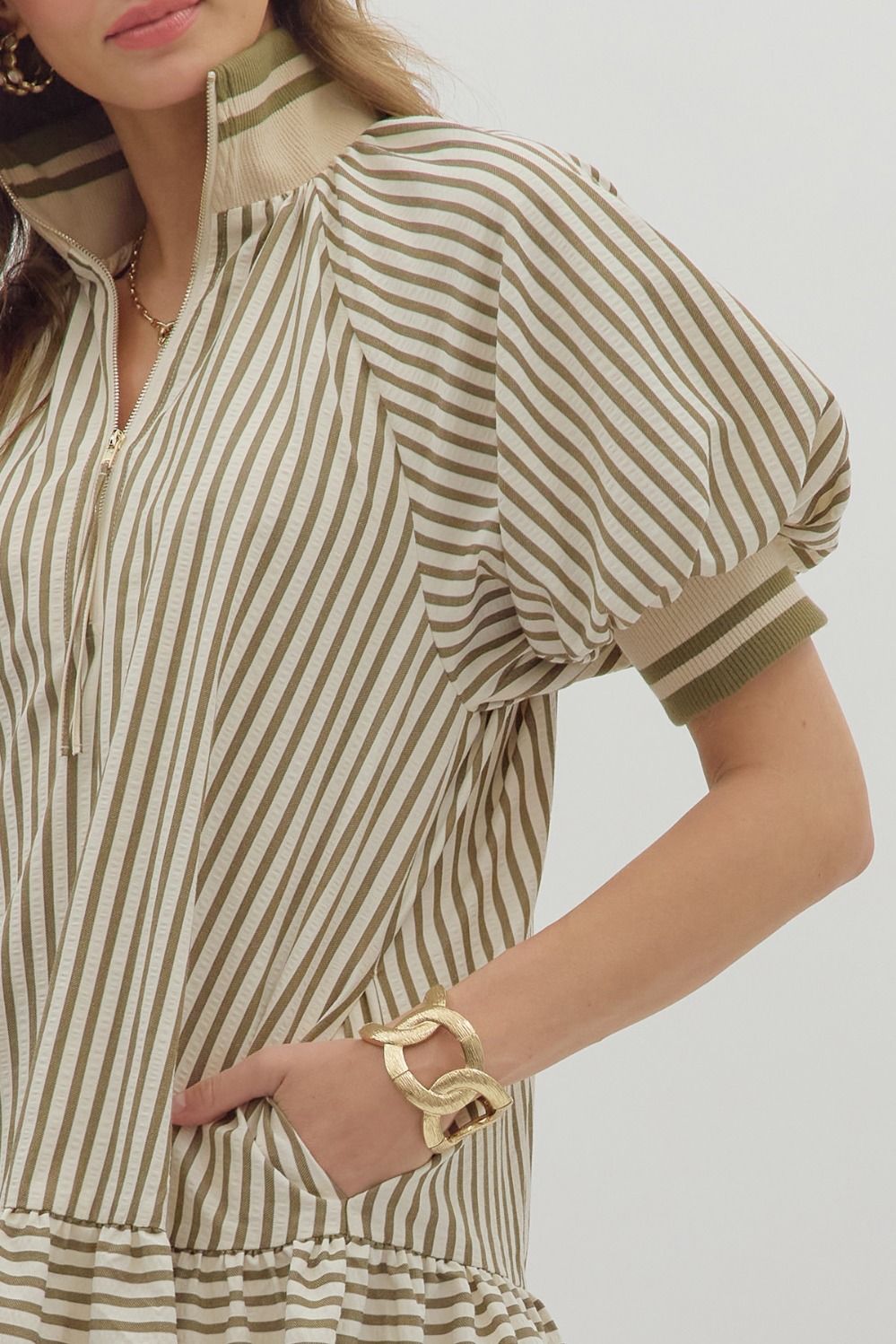 It's In The Books Dress - Olive