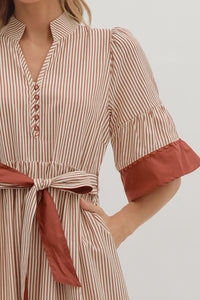 Wrapped With Love Dress - Brick