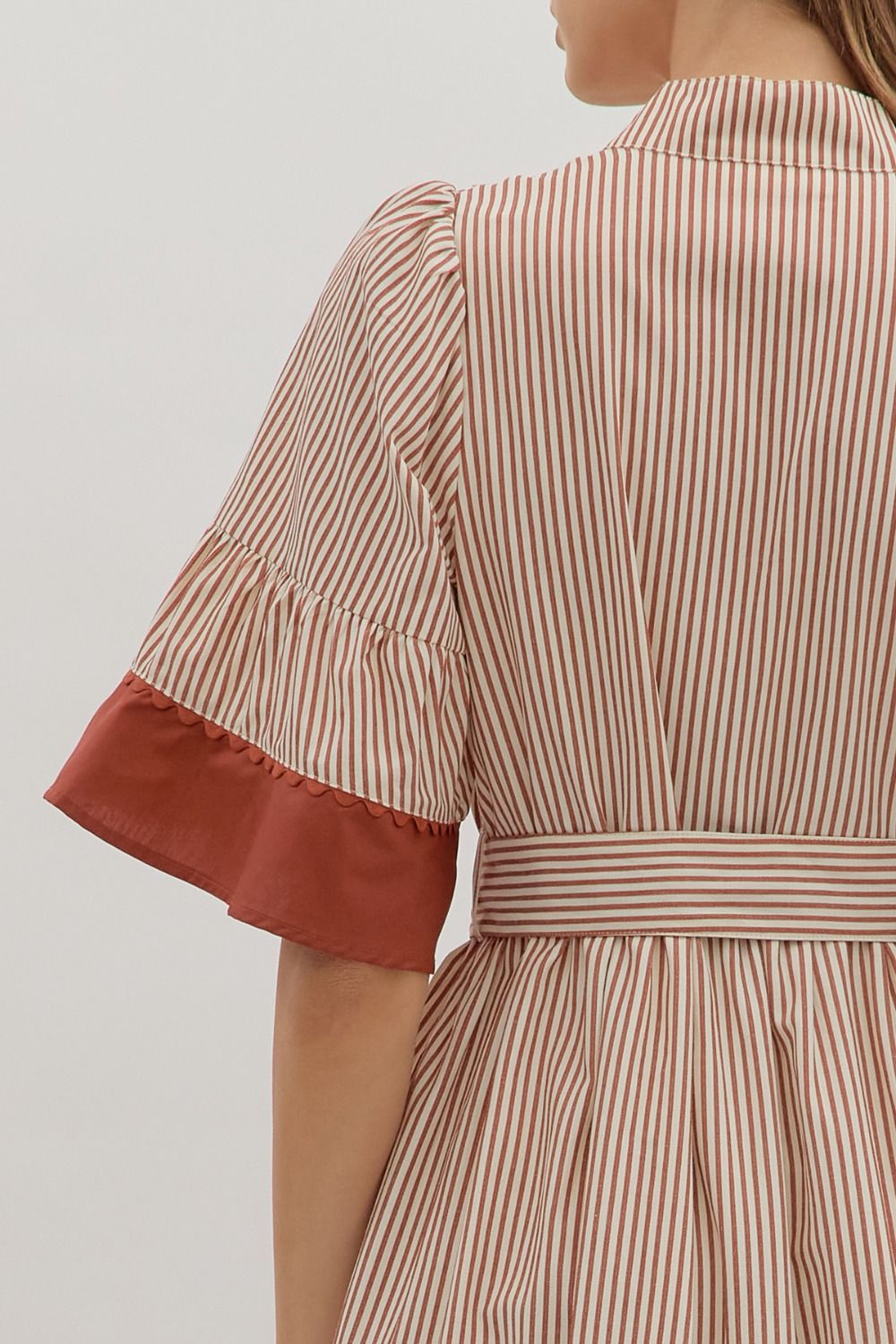 Wrapped With Love Dress - Brick