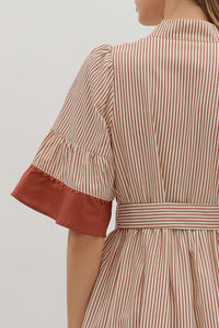 Wrapped With Love Dress - Brick