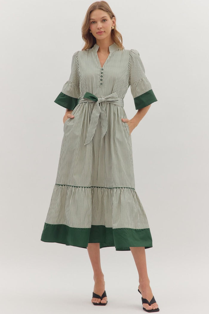 Wrapped With Love Dress - Pine
