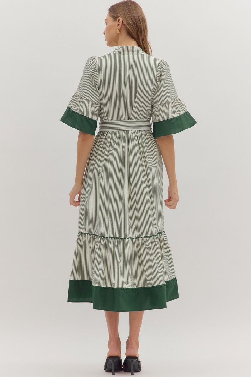 Wrapped With Love Dress - Pine