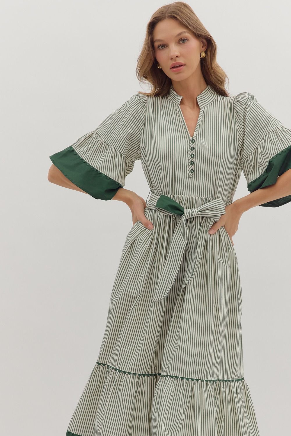 Wrapped With Love Dress - Pine