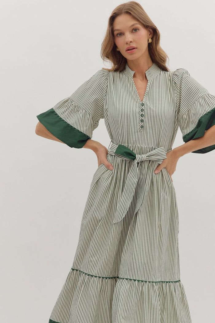 Wrapped With Love Dress - Pine