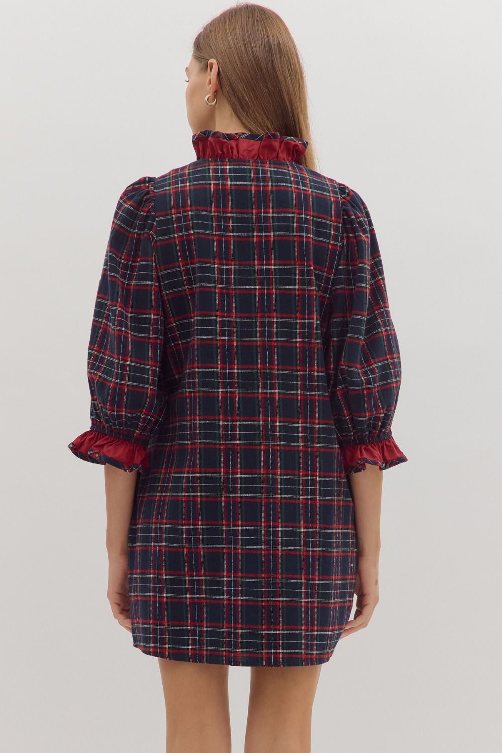 A Night Full Of Carols Dress - Navy