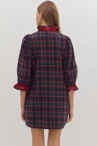 A Night Full Of Carols Dress - Navy