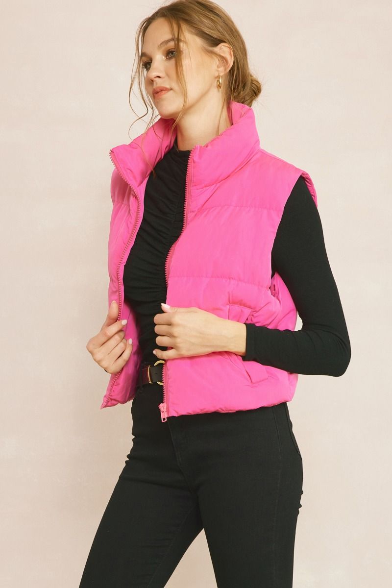 Double Down Vest - Pink