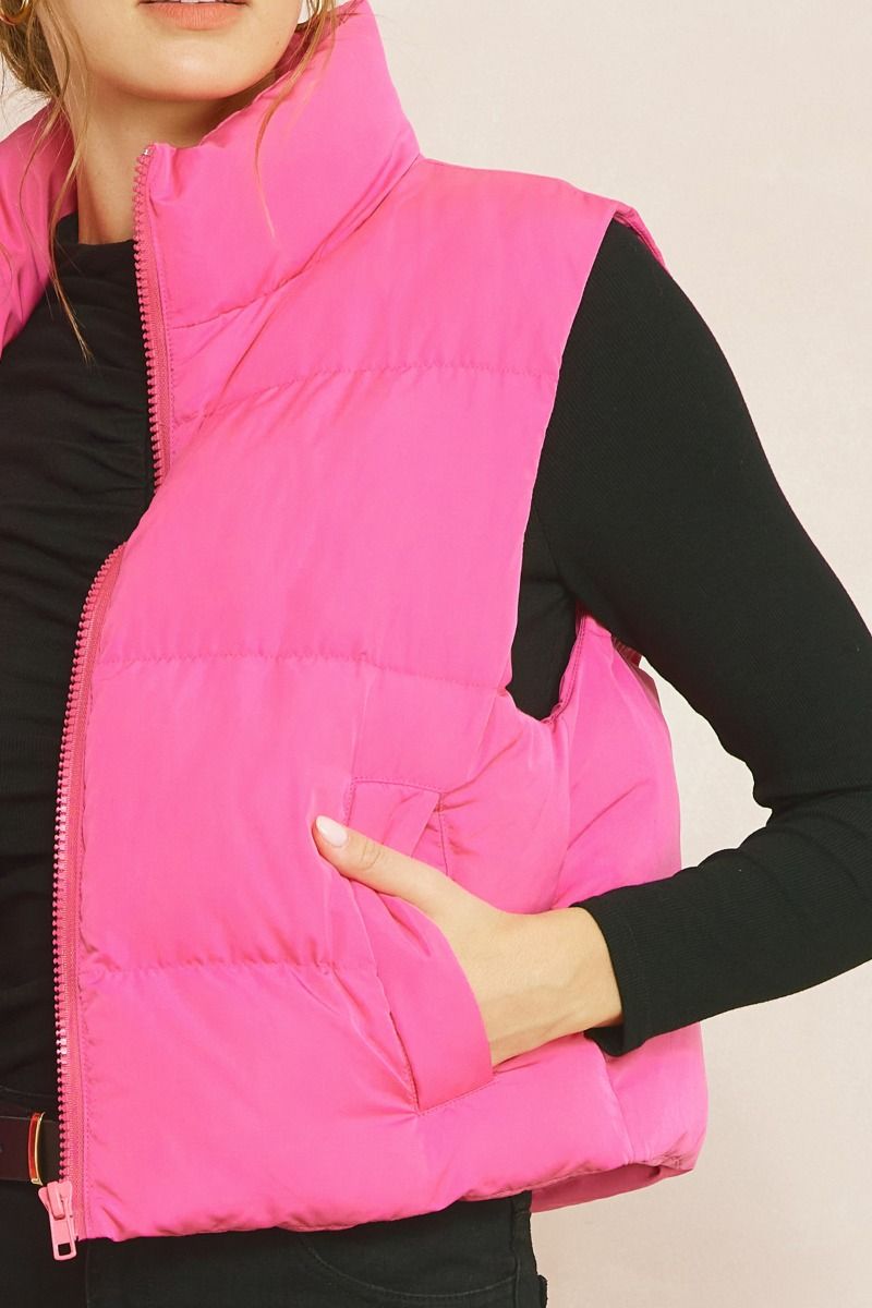 Double Down Vest - Pink