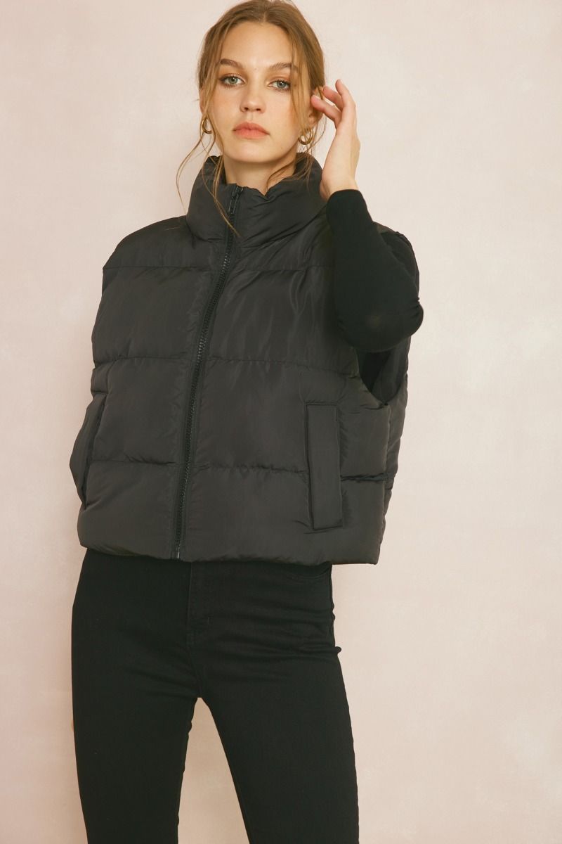 Double Down Vest - Black