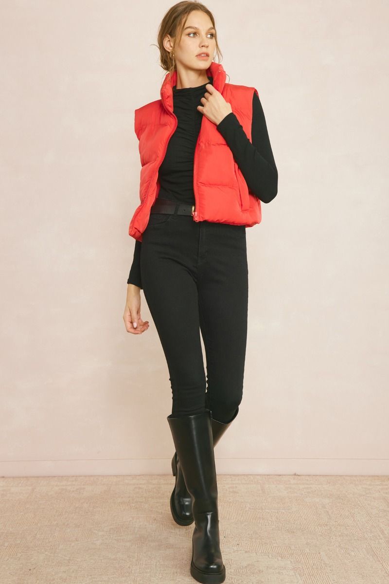 Double Down Vest - Red