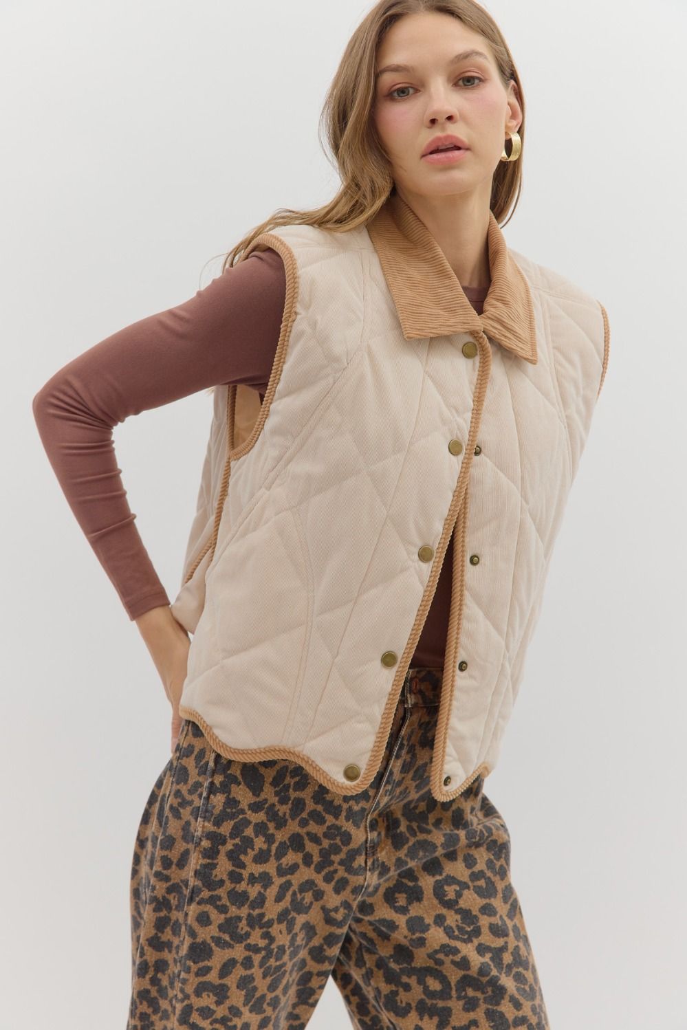 Making Waves Vest - Ecru