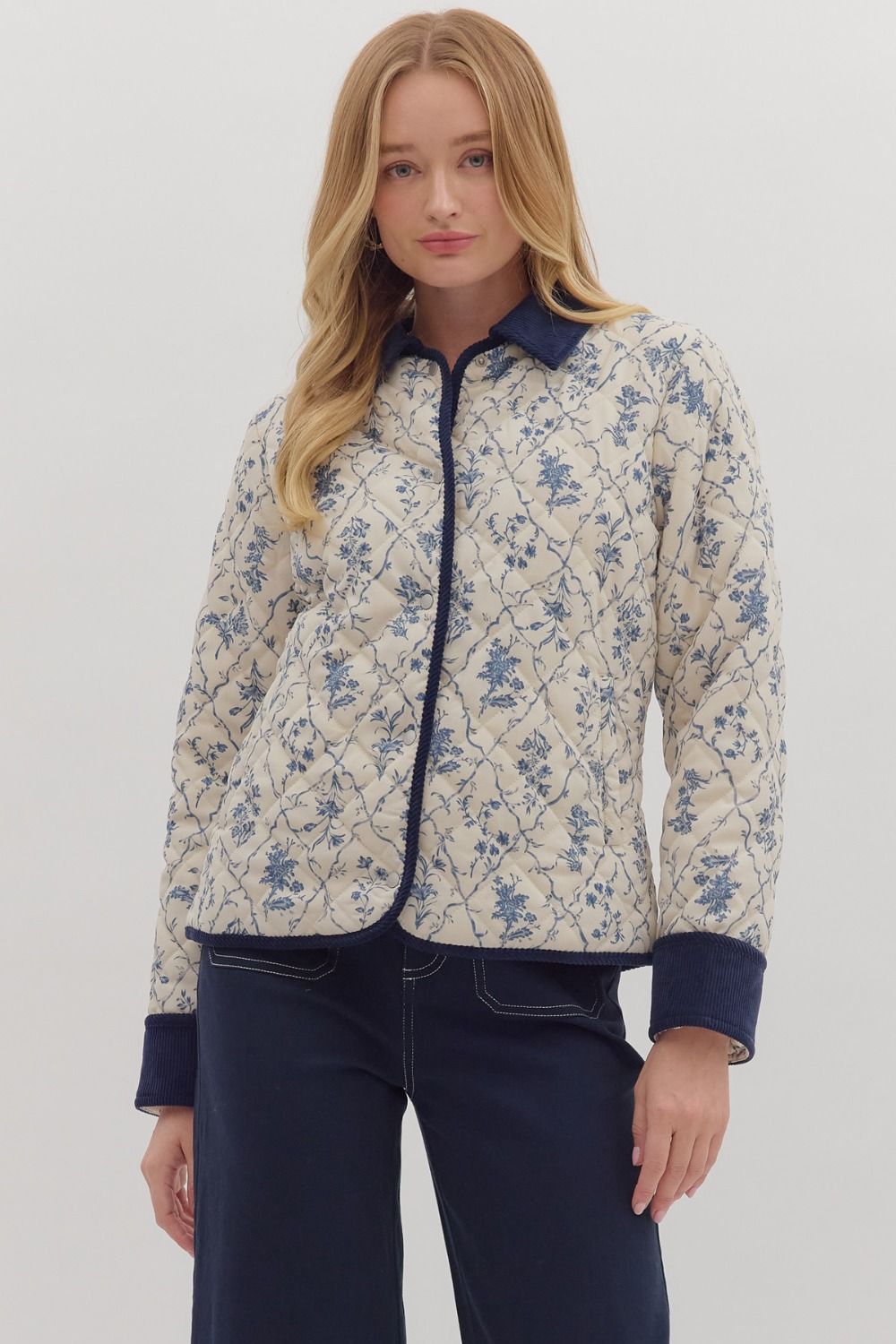Locket Of Memories Jacket - Cream/Blue