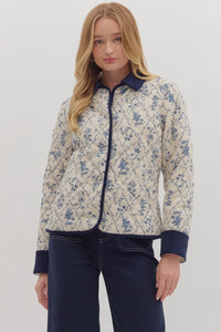 Locket Of Memories Jacket - Cream/Blue