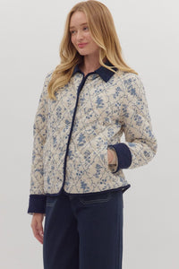Locket Of Memories Jacket - Cream/Blue
