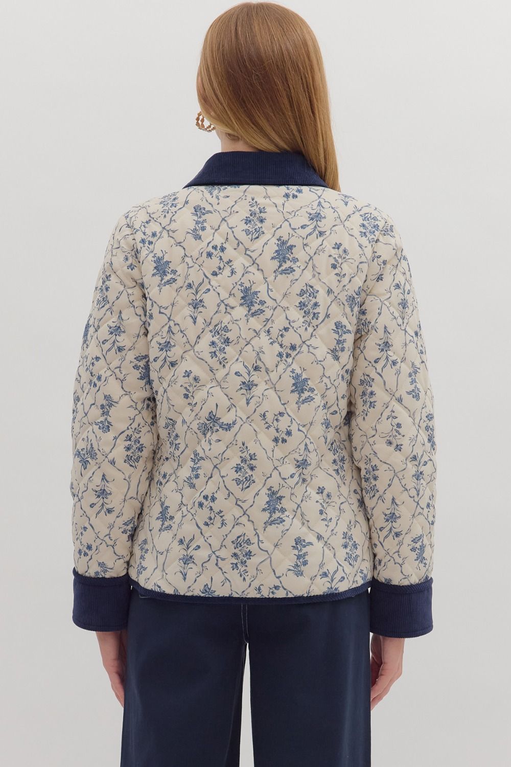 Locket Of Memories Jacket - Cream/Blue