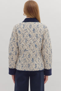 Locket Of Memories Jacket - Cream/Blue
