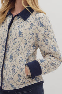 Locket Of Memories Jacket - Cream/Blue
