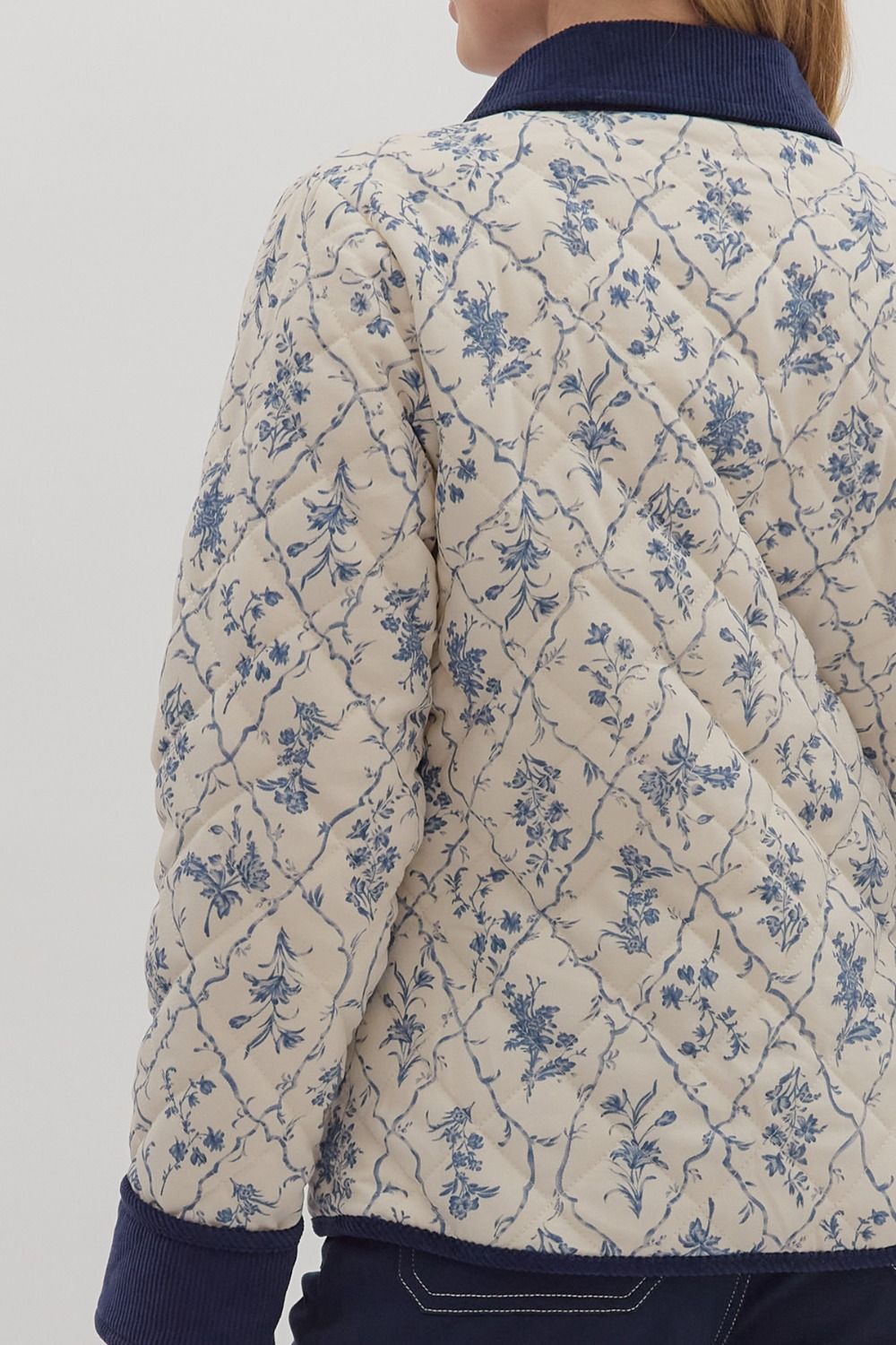 Locket Of Memories Jacket - Cream/Blue