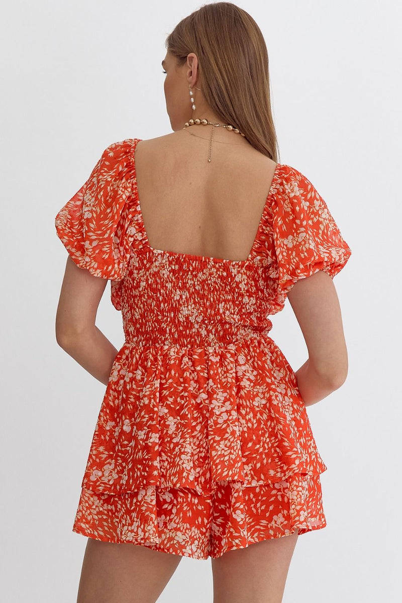 In The Weeds Romper - Red