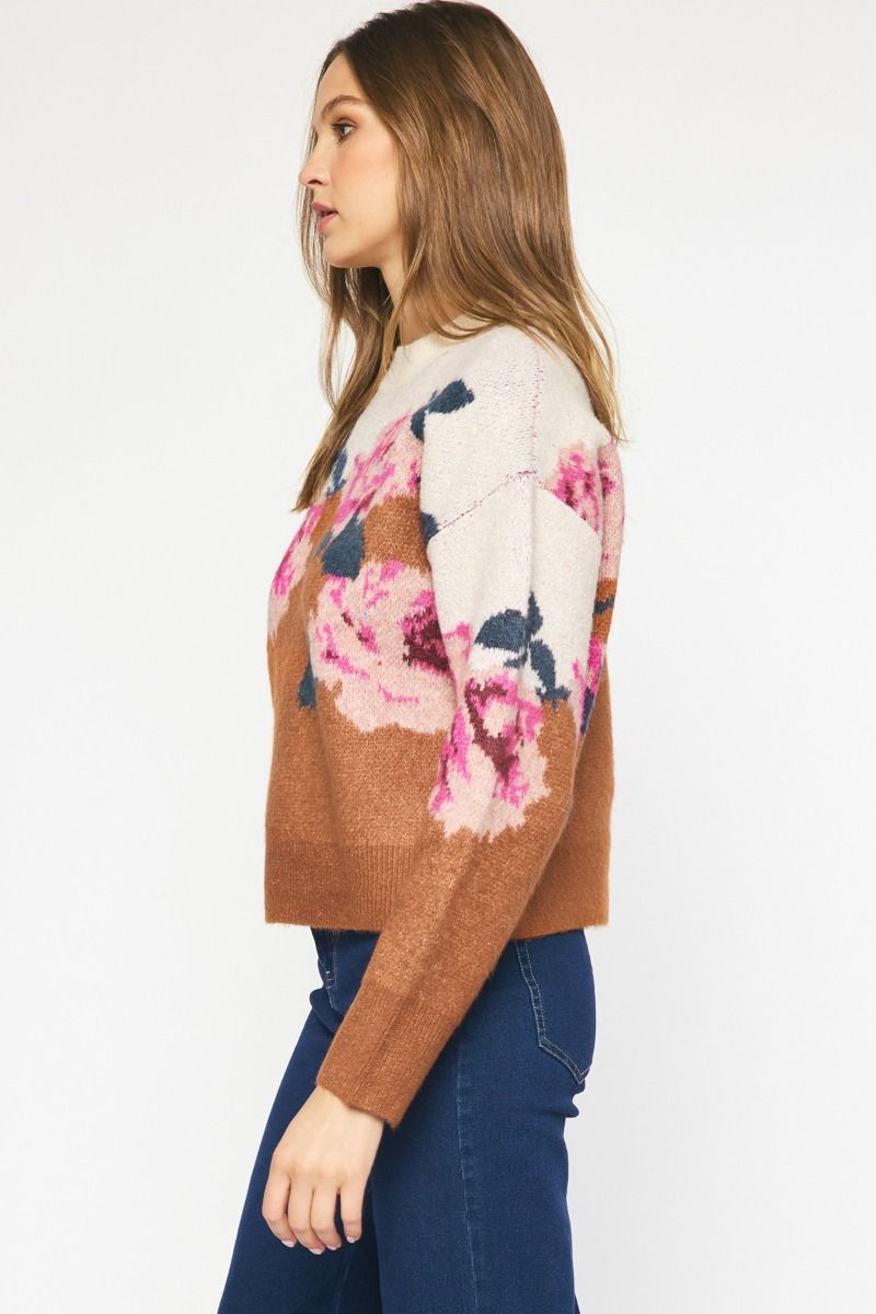 Full Bloom Sweater - Rust