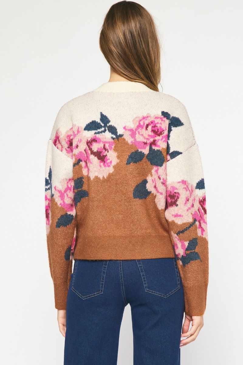 Full Bloom Sweater - Rust