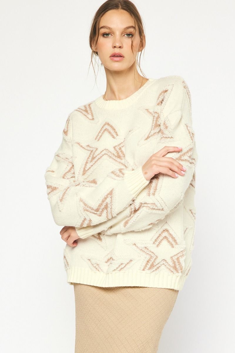 Lucky Stars Sweater - Cream