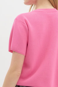 Ribbon Rally Top - Pink