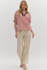 First In Line Top - Brick