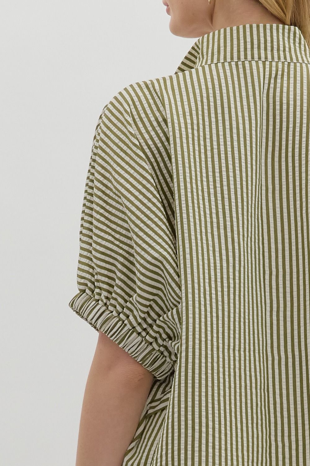 First In Line Top - Olive