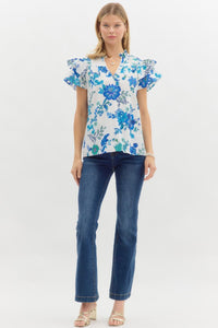 Pleasant Afternoon Top - Blue