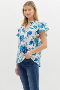Pleasant Afternoon Top - Blue
